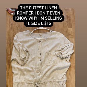 Oversized Linen Romper